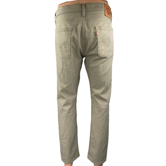 Levi's 502 Men's Beige High Waist Straight Leg Chino Khaki Trousers Pants Sz 34 - Picture 3 of 6